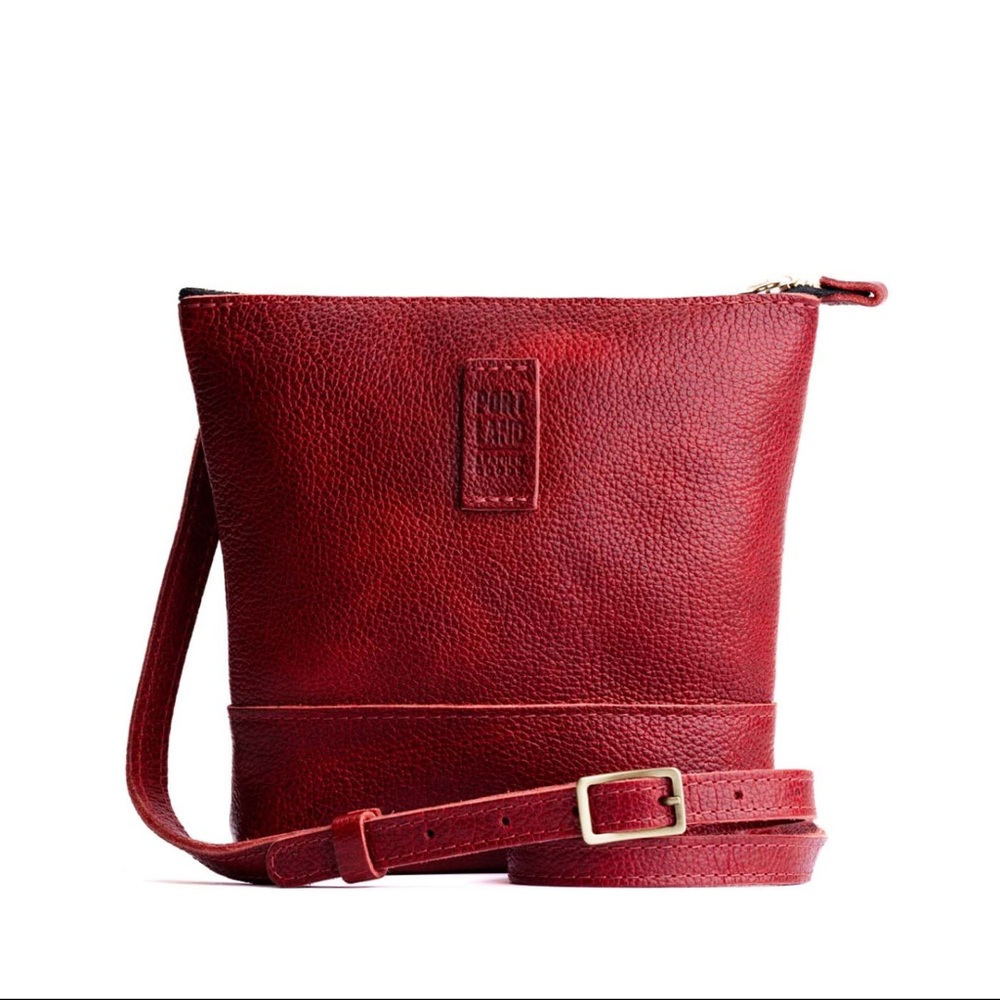 Portland Festival Leather Red Crossbody Bag